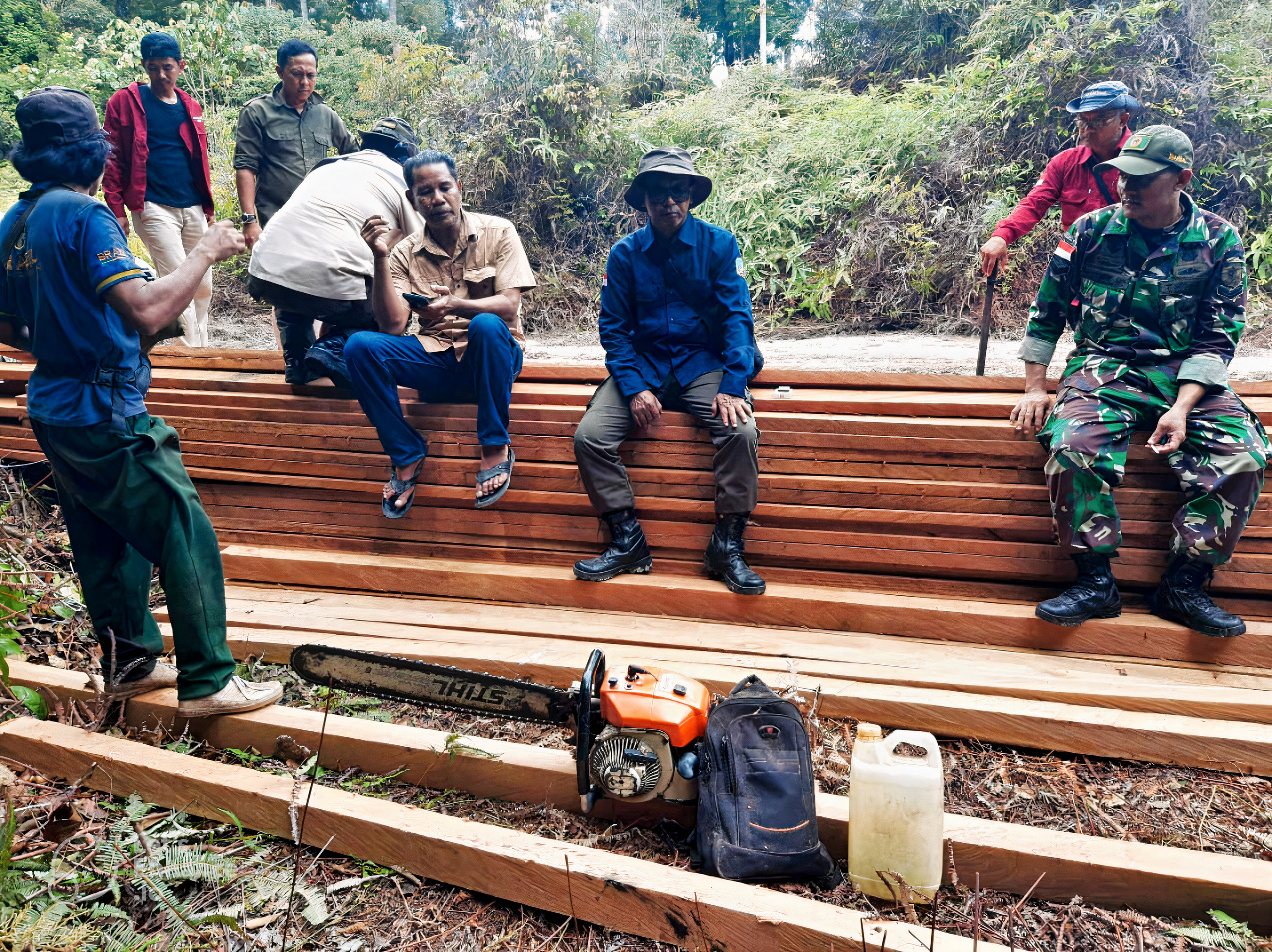 TINGKATKAN UPAYA PERLINDUNGAN HUTAN, DISHUT KALTARA LAKUKAN PATROLI GABUNGAN BERSAMA KOREM/092 MAHARAJALILA